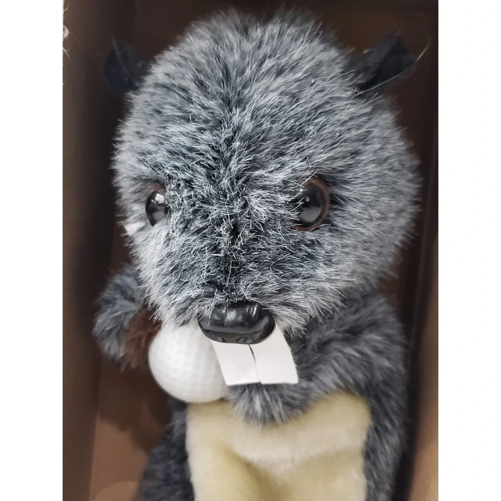 Beaver Golf Club  Headcover Plush Stuffed Animal Novelty Gift Caddyshack Style